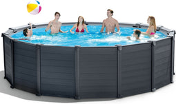 Intex Graphite Panel zwembad 478x122 cm + pomp