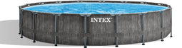 Intex Prism Frame™ Greywood Premium Pool Set - Opzetzwembad - Ø 549 x 122 cm met filterpomp