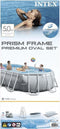 Intex Prism Oval frame zwembad - 503 x 274 x 122 cm - Opzetzwembad met filterpomp