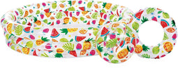 Intex Vrolijke Fruity Pool Set - Opblaaszwembad - Ø 132 x 28 cm - Inclusief Strandbal en Zwemband