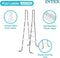 Intex Zwembadladder 132 Cm Staal Grijs/wit