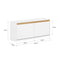 SoBuy Schoenenkast - Zitbank - 2 Klapladen - Wit - 104x30x47 cm