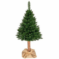 Kunstkerstboom 160 cm - spar met houten stam