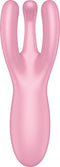 Satisfyer, vibrator, oplegvibrator, 'Treesome 4', 14 cm, met app, 3 motoren, voor stimulatie van clitoris en schaamlippen