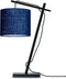 GOOD&MOJO Tafellamp Andes - Bamboe Zwart/Blauw - 30x18x46cm - Scandinavisch,Bohemian
