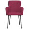 Eetkamerstoelen 2 st fluweel wijnrood