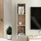 vidaXL - Tv-meubel - 30,5x30x110 - cm - bewerkt - hout - wit - en - sonoma - eikenkleur