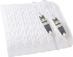 Inventum HN297V - Elektrische Onderdeken - Aparte voetenzone - 2 persoons - 160x160 cm - Anti allergie - Antibacterieel - Fleece - Wit