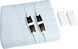 Inventum HNL4212Z - Elektrische onderdeken - Zwakstroom - Warmere voetenzone - 2 persoons - 160x140 cm - Fleece - Lichtblauw