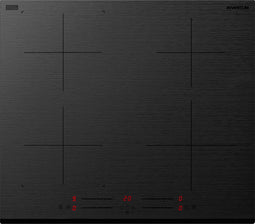 Inventum IKI6035MAT - Inbouw inductie kookplaat - 60 cm - 4 kookzones - Bridgefunctie - 1- of 2-fase - Facetrand voorzijde - Matzwart