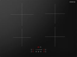 Inventum IKI7028 - Inbouw inductie kookplaat - 70 cm - 4 kookzones - 1- of 2-fase - Randloos - Zwart