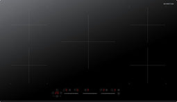 Inventum IKI9035 - Inbouw inductie kookplaat - 90 cm - 5 kookzones - Bridgefunctie - 2-fase - Facetrand voorzijde - Zwart