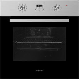 Inventum IOH6070RK - Inbouw oven - Hetelucht - Grill - 65 liter - 60 cm hoog - Tot 250 graden - RVS/Zwart