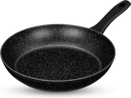 Smile - Koekenpan - Geschikt voor alle warmtebronnen - Hoge kwaliteit - Reistente Antiaanbaklaag - Koekenpan Inductie - Zwart - 24 cm