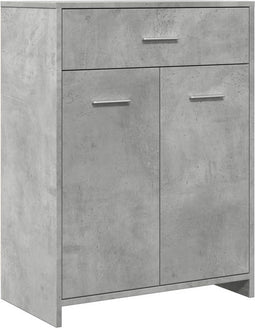 vidaXL - Badkamerkast - 60x33x80 - cm - spaanplaat - betongrijs