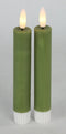 Countryfield Led dinerkaarsen - 15 cm - afstandsbediening - groen (2 stuks)