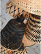 GOOD&MOJO Hanglamp Kalimantan - Bamboe/Zwart - 45x45x62cm - 7L - Scandinavisch,Bohemian - Hanglampen Eetkamer, Slaapkamer, Woonkamer