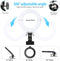 6.3Clamp Mount Selfie Ring Light voor videoconferenties Webcam Light met 3 verlichtingsmodi en 10-niveaus dimbare make-up YouTube TIK Tok Video Blog (Arco)