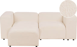 FALSTERBO - Modulaire tweezitsbank met ottomaan - Beige - Bouclé