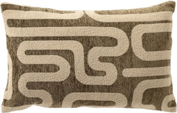 Dutch Decor NIMA - Kussenhoes 30x50 cm - Mayfly - groen en beige - met rits - zonder binnenkussen