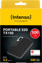 Intenso TX100 - SSD 500GB - USB 3.2 Gen 1 - Zwart