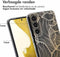 imoshion Hoesje Geschikt voor Samsung Galaxy S22 Hoesje Siliconen - imoshion Design hoesje - Meerkleurig / Golden Leaves Transparant
