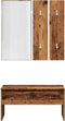 vidaXL - Halmeubelset - bewerkt - hout - oud - houtkleurig