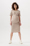 Supermom Jurk Stripe - Zwangerschapsjurk - Korte mouwen bodycon pasvorm - Maat L