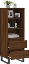 vidaXL - Hoge - kast - 40x36x110 - cm - bewerkt - hout - bruineiken