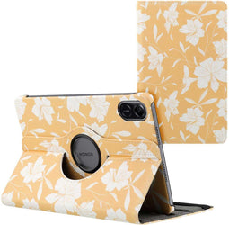 iMoshion Tablet Hoes Geschikt voor Honor Pad X9 - iMoshion 360° Draaibare Design Bookcase 2.0 - Meerkleurig /Yellow Flowers