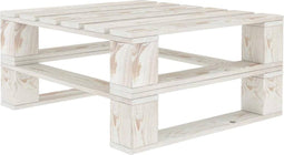 vidaXL - Tuintafel - pallet - hout - wit
