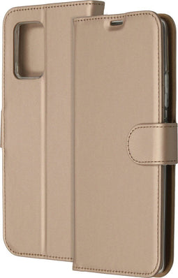 Accezz Hoesje Geschikt voor Samsung Galaxy S10 Lite Hoesje Met Pasjeshouder - Accezz Wallet Softcase Bookcase - goud