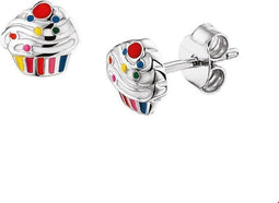 Yep! Oorknoppen Cupcake - Zilver - Gerhodineerd - 9x6.5mm