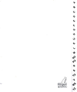 Tabbladen Kangaro 4-gaats PK420Az 20-delig alfabet wit kart - 15 stuks