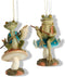 Kurt s. Adler - 4.25 inch Resin Frog Wearing Teal & Terracotta Colo...