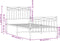 vidaXL - Bedframe - met - hoofd- - en - voeteneinde - metaal - wit - 90x200 - cm