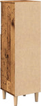 vidaXL - Badkamerkast - 30x30x100 - cm - bewerkt - hout - oud - houtkleurig