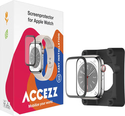 Accezz Apple Watch Series 7-9 - Screenprotector met applicator - Valbescherming en krasbestendig - 41 mm
