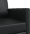 vidaXL - Vloersofa - Bed - 2-in-1 - Zwart - 74x77x81 - cm - Kunstleer