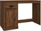 vidaXL - Bureau - met - lade - 115x50x75 - cm - bewerkt - hout - bruin - eikenkleur