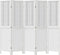 vidaXL - Kamerscherm - met - 5 - panelen - massief - paulowniahout - wit