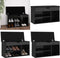 vidaXL Schoenenbank - 80x30x47 cm - Hoogglans zwart - Hout met kussen