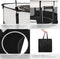 tectake® Puppy-box Carola - Opvouwbare Dierenbox - 8 meshvensters 2 deuren - Zwart (Nr. 402438)