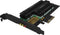 Icy Box PCIe 4.0 - PCIe extensiekaart voor 2x M.2 SSDs met heatsinks - Antraciet
