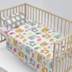 Happy Friday Sheet set 2 pieces Cat & mouse 100x130 cm (Cot) Multicolor