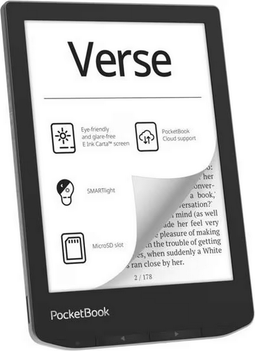 PocketBook Verse - E-reader 6" - E Ink Carta - Verlicht scherm - Grijs