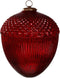 PTMD Santhy Eikel Kerstbal - H30 x Ø30 cm - Glas - Rood glanzend