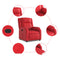 Fauteuil verstelbaar kunstleer rood
