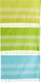 J-Line Hammam handdoek - katoen - blauw & groen 3 stuks - woonaccessoires