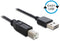 Delock 3m USB 2.0 A - B m/m - Zwart